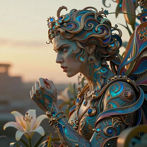 Expressionist Psychedelic Sculpture Scene