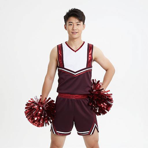 Solo Male Cheerleader in Fancy Dress