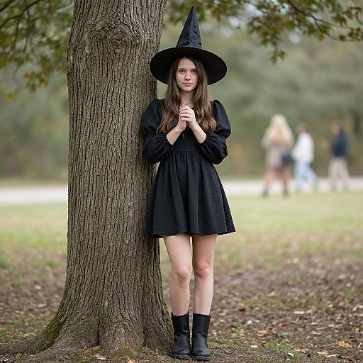 Realistic Witch Costume Outdoor Portrait