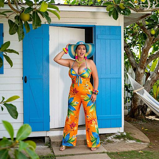 Tropical Fashion Portrait in Caribbean