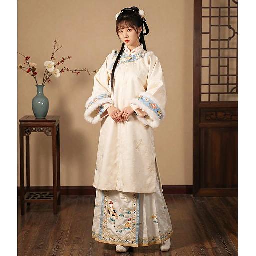 Elegant Winter Chinese Dress
