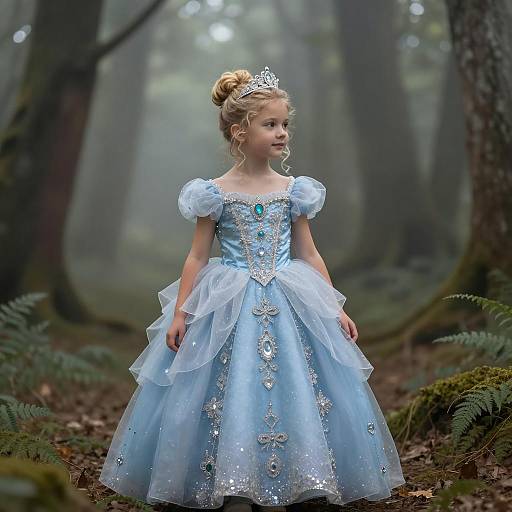 Whimsical Princess Portrait in Enchanted Forest