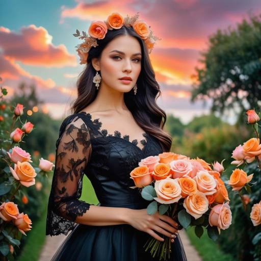 Ethereal Beauty in a Lush Garden