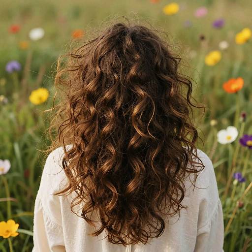Bohemian Frizzy Hair with Flowers