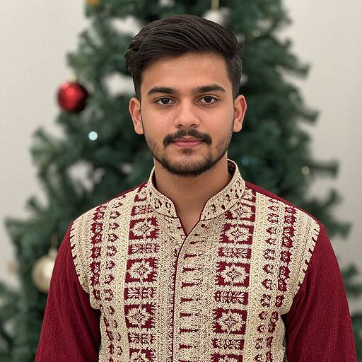 Realistic Desi Male Party Wear Portrait