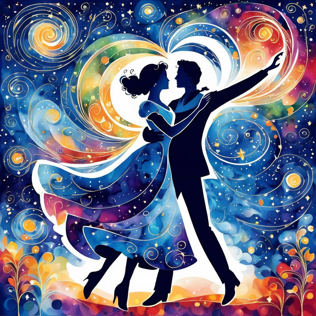 Couple Dancing Under Starry Skies