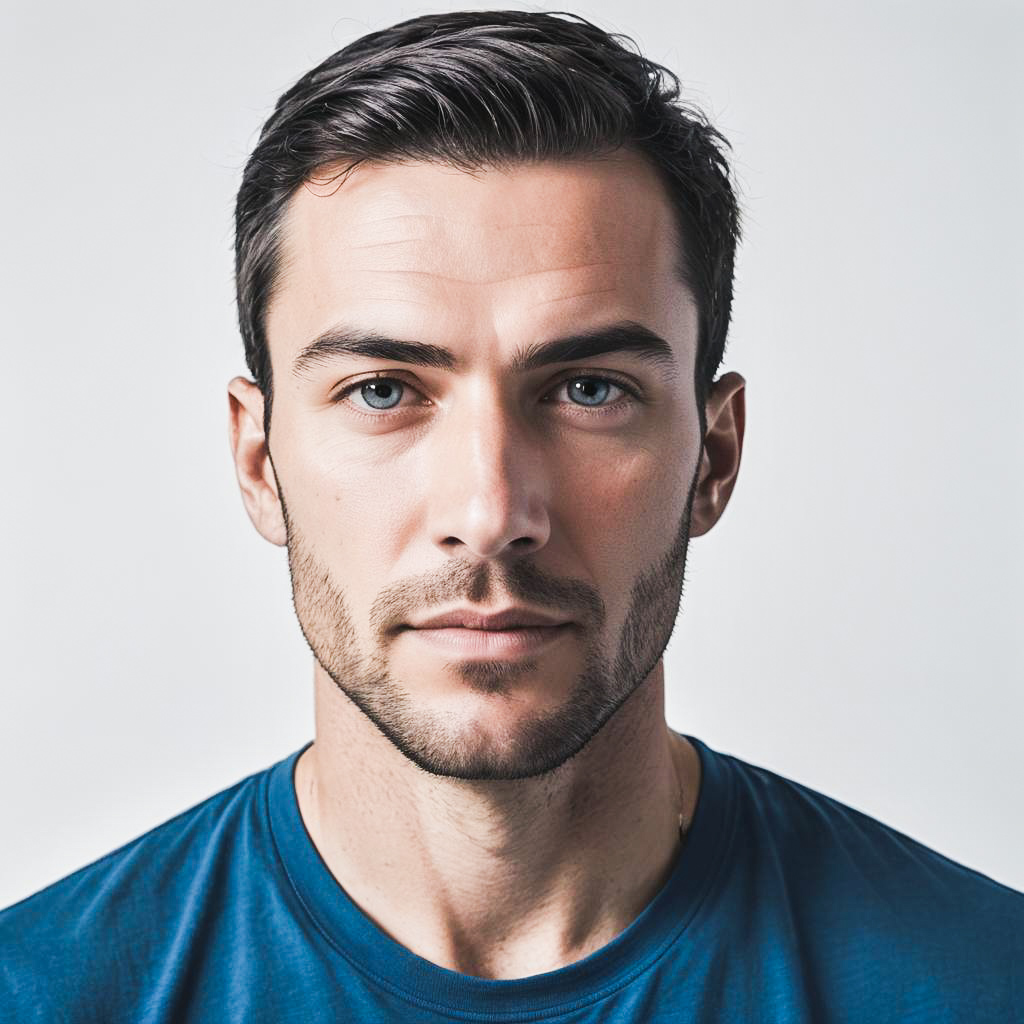 Striking Studio Portrait of Confident Man