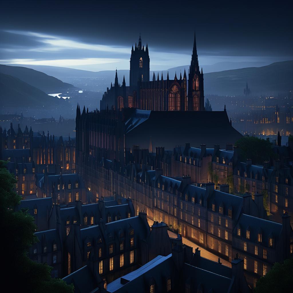 Neo-Gothic Edinburgh in Atmospheric Light