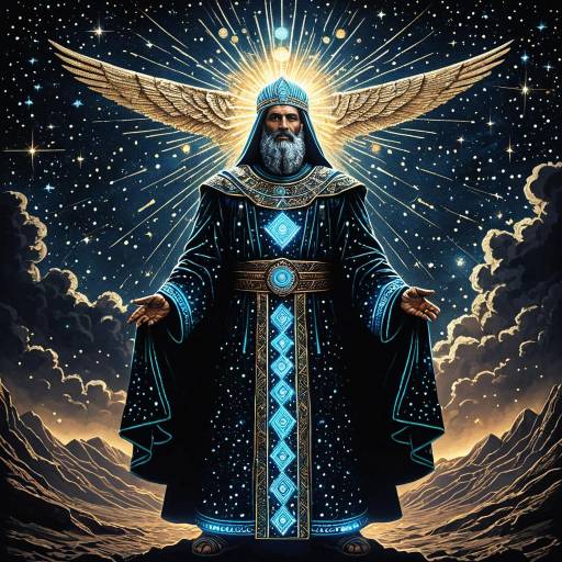 Anu Sky Father Mesopotamian God Illustration