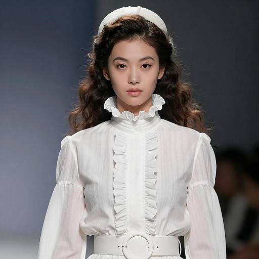 Elegant Woman in Stylish Indoor Portrait