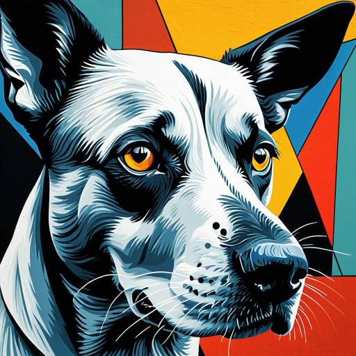 Cubist Dog Portrait
