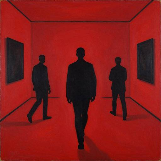 Chaotic Red Room Silhouette