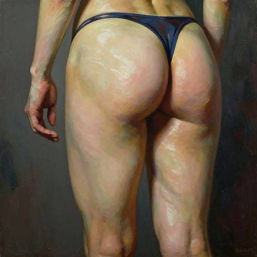 Photorealistic Lucien Freud Style Gymnast