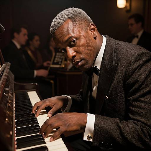 Enigmatic Jazz Musician Portrait