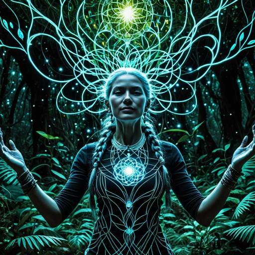 Psychedelic Shaman in Luminous Jungle Psychedelic Shaman in Luminous Jungle