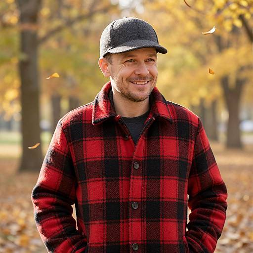 Cozy Autumn Portrait of Friendly Man