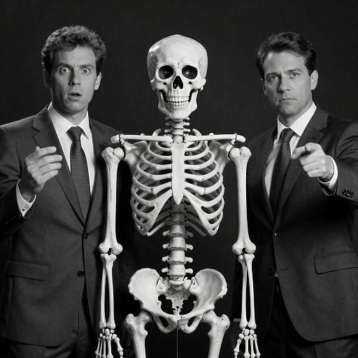 Surreal Skeleton Trio in Suits
