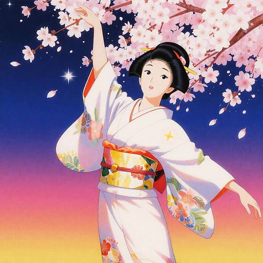 Celestial Pop Art Japanese Ballerina