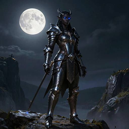 Black Dragonborn Female Warrior