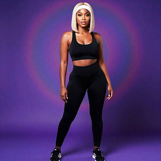 Vibrant Elegant African American Fitness Portrait