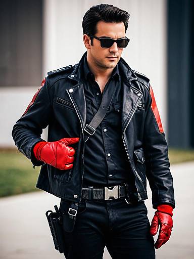 Maverick Cosplay: Male Black Jacket Outfit