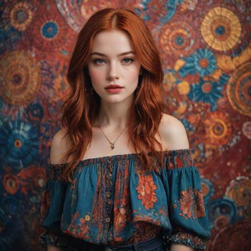 Striking Indoor Portrait with Colorful Backdrop