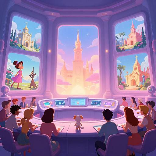 Futuristic Disney Fairy Tale Studio