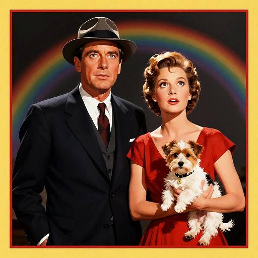 Vintage Movie Poster with Cary Grant, Deborah Kerr, and Dog