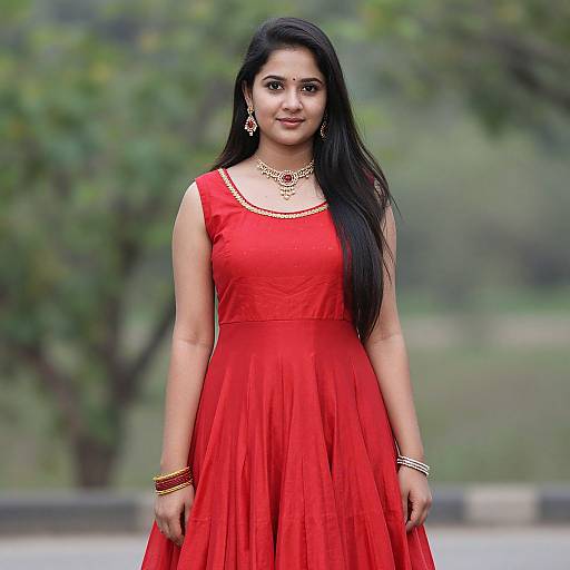 Elegant Engagement Lehenga Portrait