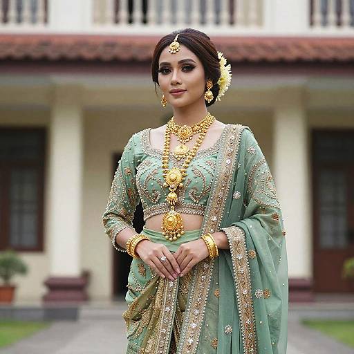 Ninang Kasal Woman in Green Dress