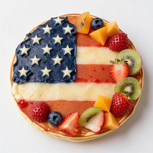 Whimsical Mini Pancake Flag Art