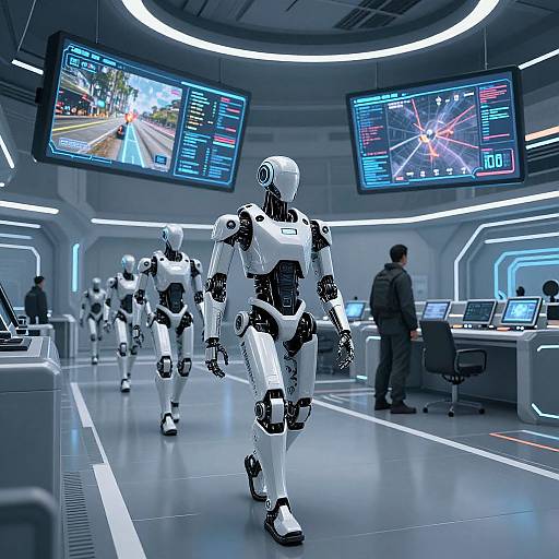Futuristic Military AI Command Center