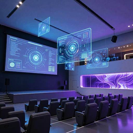 Futuristic AI-Enhanced Auditorium Design