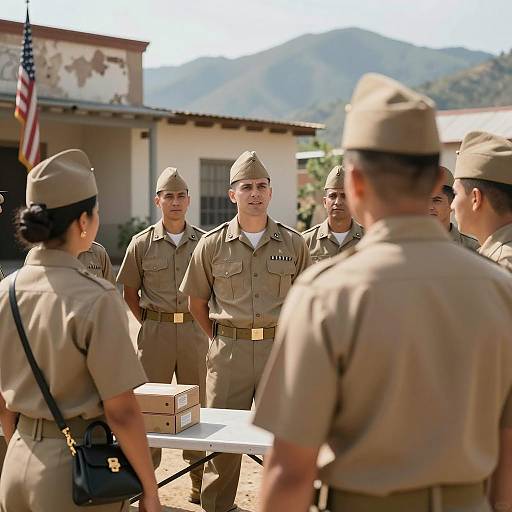 Confrontation in Front of Military Officers