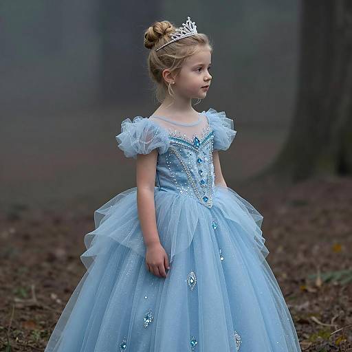 Whimsical Princess Portrait in Woodland