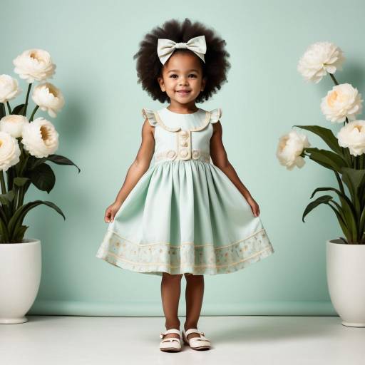 Toddler in High Fashion Garden Setting