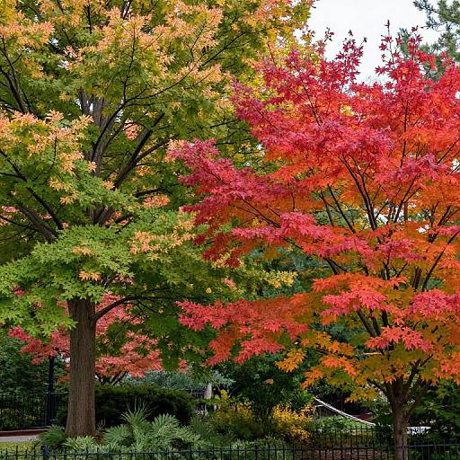 Boston Public Garden Autumn Trees