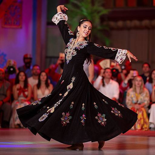Graceful West Asian Dancer in Motion