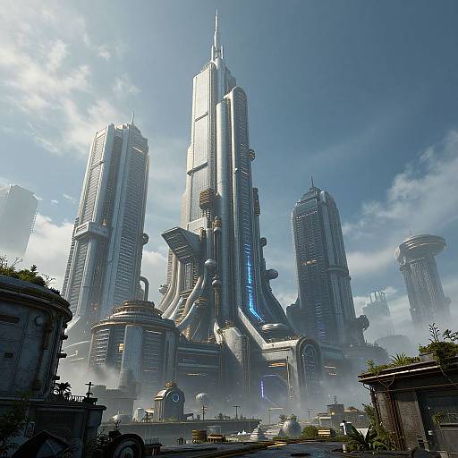 Futuristic Steampunk Bioshock Cityscape