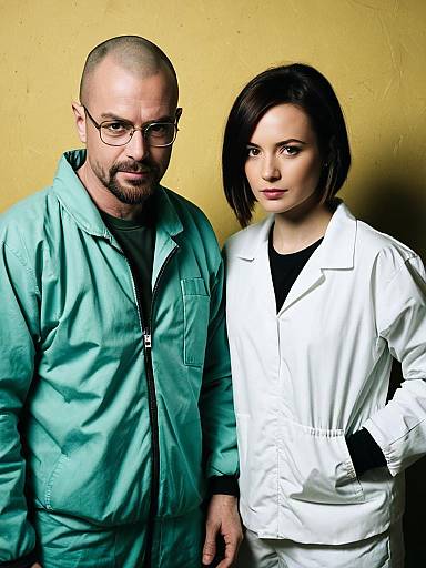 Couple in Walter White and Jesse Pinkman Costumes