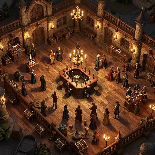 Vibrant Medieval DnD Tavern Map