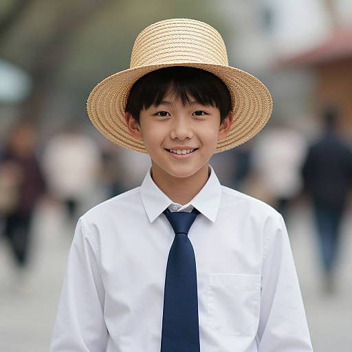 Homemade Purim Costume Boy Outdoors