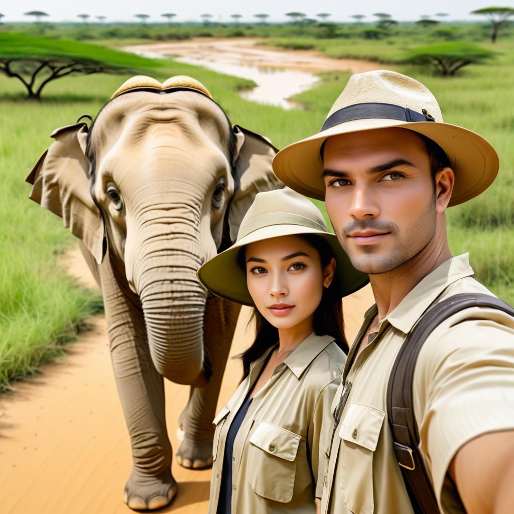 Epic Safari Selfie with Asian Elephant