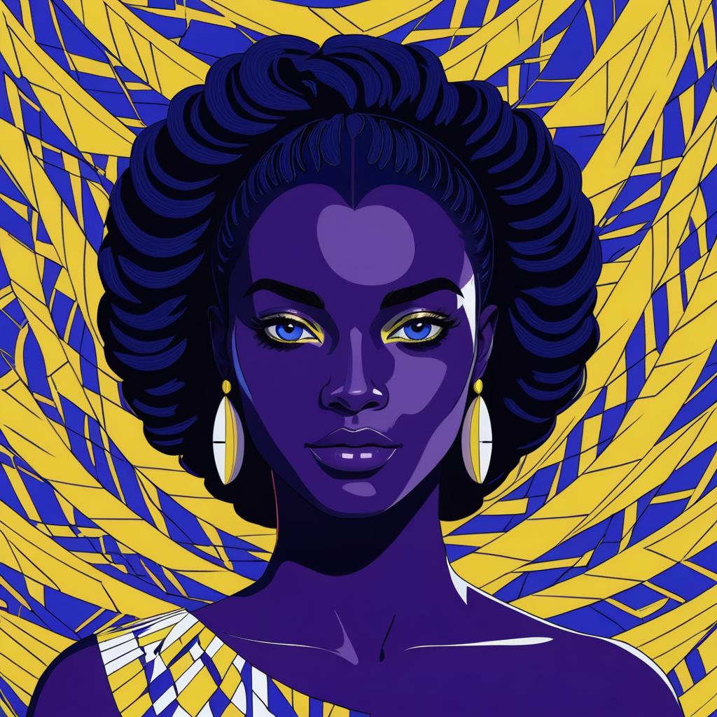 Stylized Illustration of a Black Woman