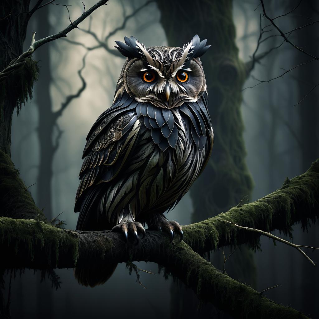 Enchanted Woodland Owl in Photorealism