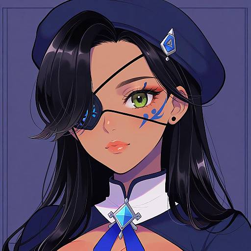 Illustration of Ana (overwatch), overwatch in the style of Mameeekueya