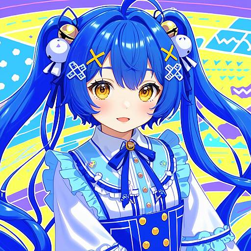 Illustration of Amamiya kokoro, nijisanji in the style of Kairunoburogu