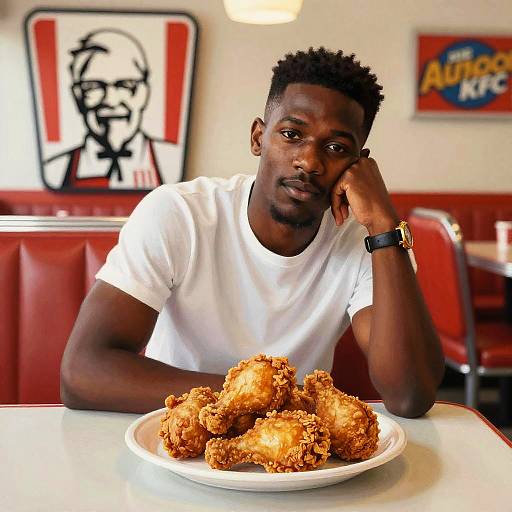 Vintage Diner with Retro KFC Vibes