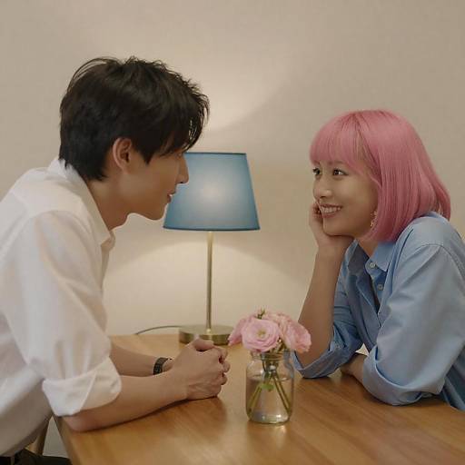 Intimate Moment at a Cozy Table