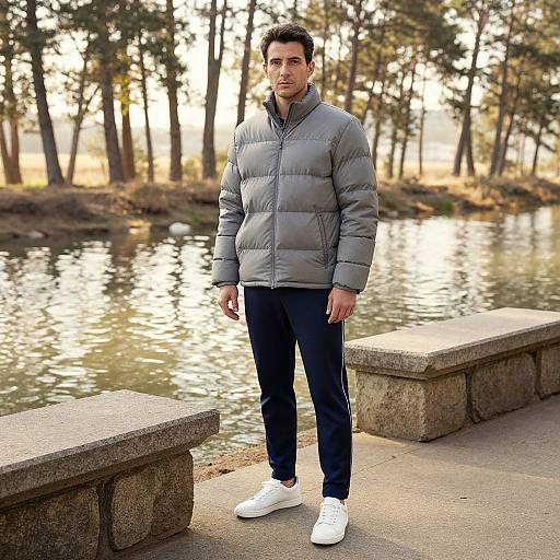 Man in Puffer Jacket by Rustic Waters